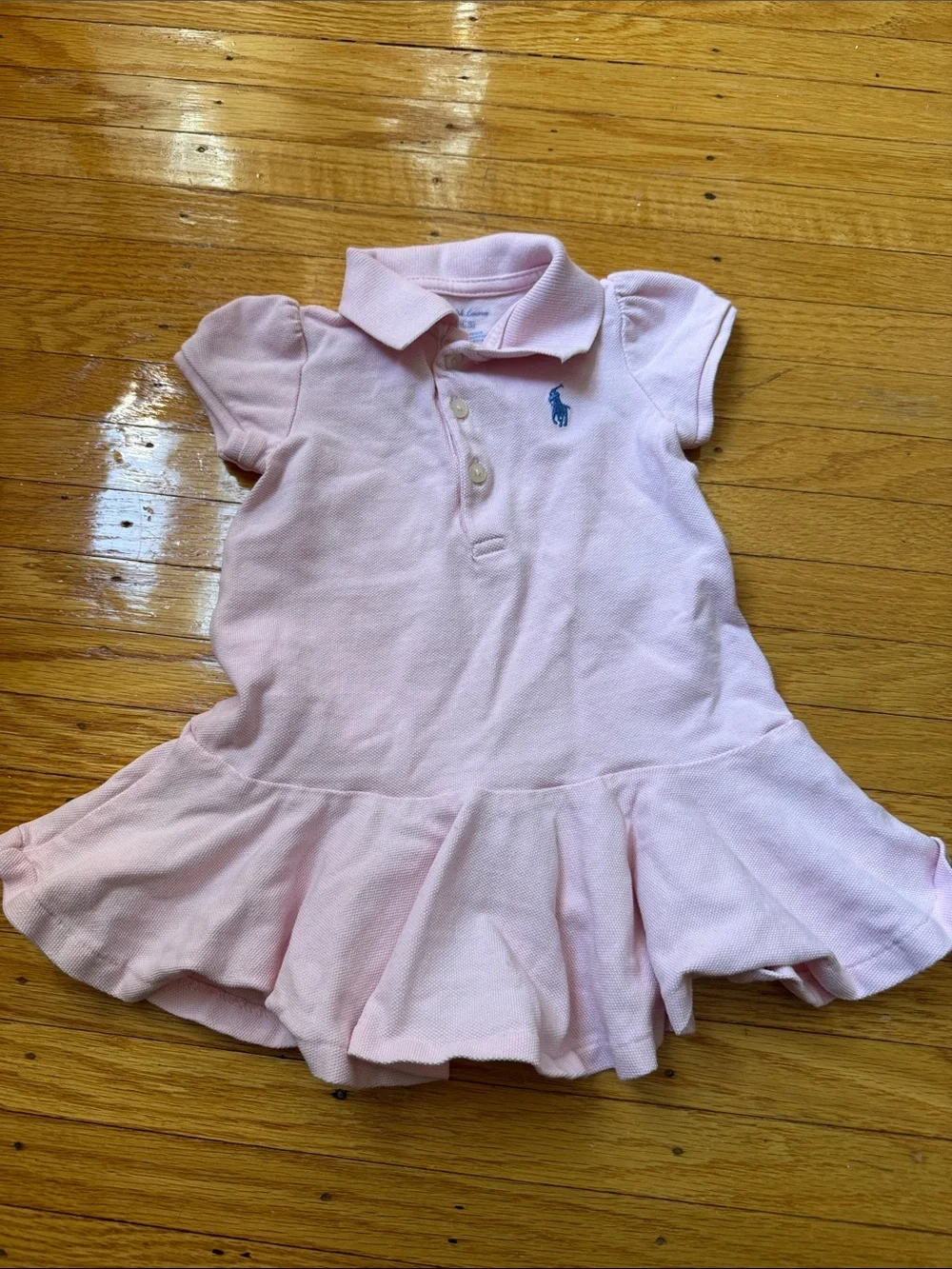 Ralph Lauren Light Pink Polo Dress with Blue Pony Logo